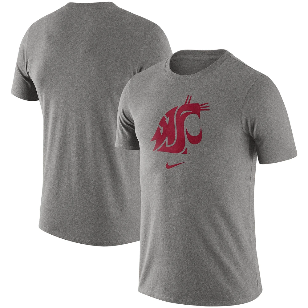 Men's Nike Heathered Gray Washington State Cougars Essential Logo T-Shirt