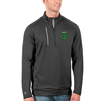 Men's Antigua Silver Austin FC Generation Quarter-Zip Pullover Jacket