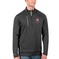Men's Antigua /Silver Orlando City SC Generation Quarter-Zip Pullover Jacket