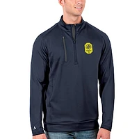Men's Antigua Navy/Silver Nashville SC Big & Tall Generation Quarter-Zip Pullover Jacket