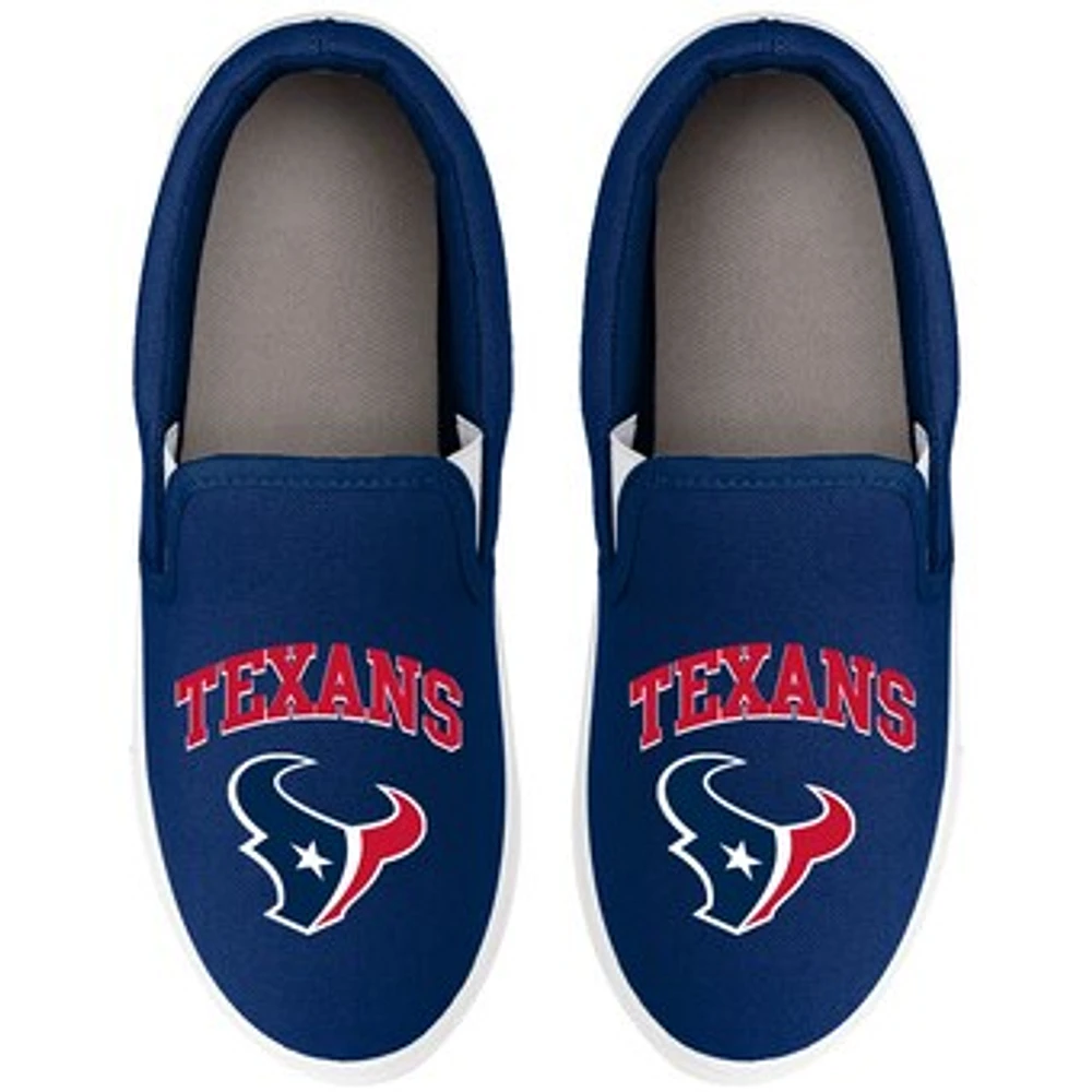 Women's FOCO Houston Texans Big Logo Slip-On Sneakers