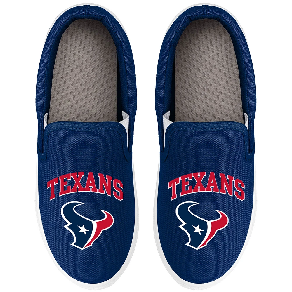 Women's FOCO Houston Texans Big Logo Slip-On Sneakers