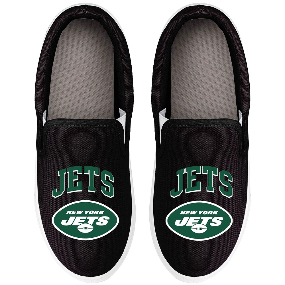 Women's FOCO New York Jets Big Logo Slip-On Sneakers