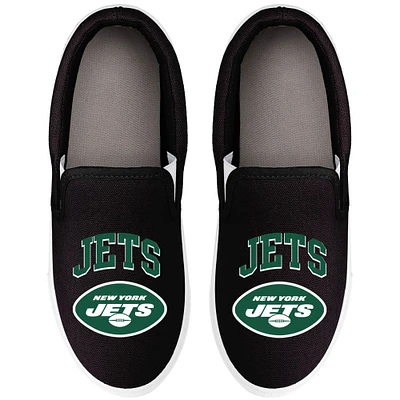 Women's FOCO New York Jets Big Logo Slip-On Sneakers