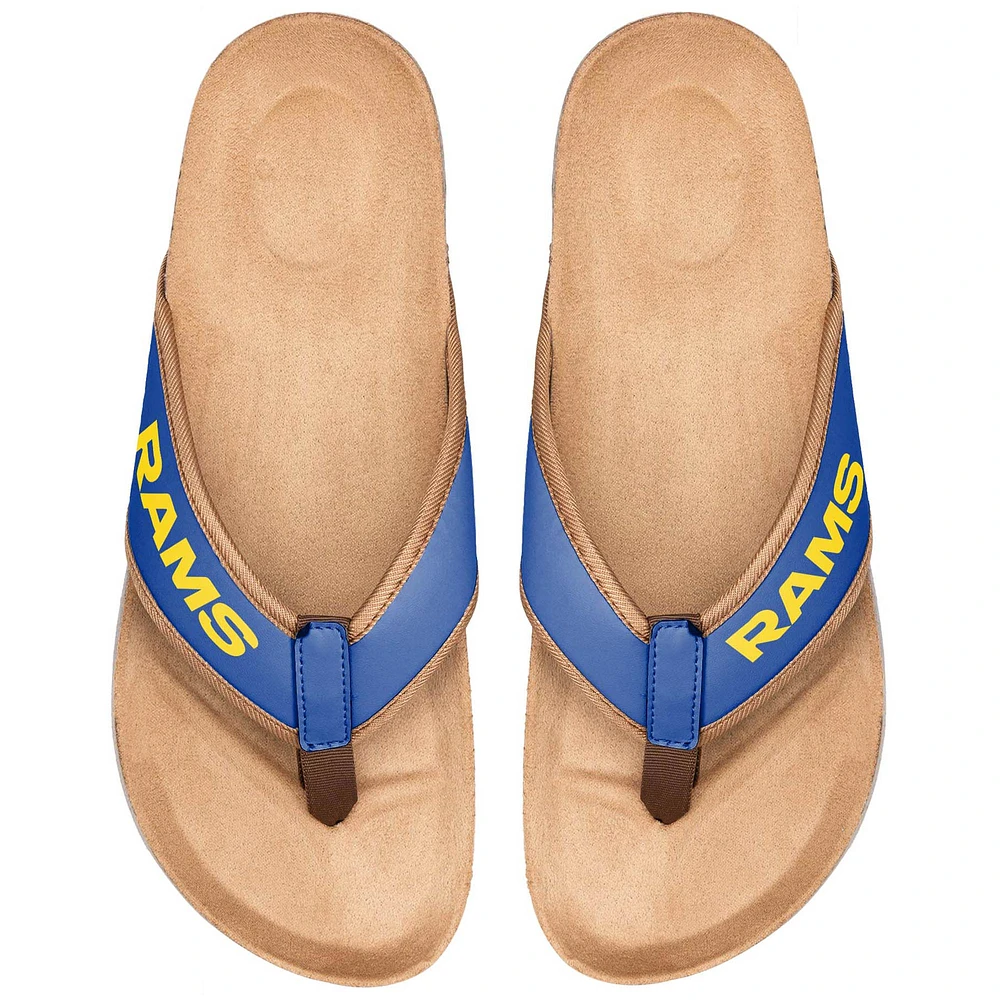 Men's FOCO Los Angeles Rams Cork Flip Flops