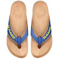 Men's FOCO Los Angeles Rams Cork Flip Flops