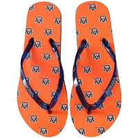 Women's FOCO Auburn Tigers Glitter Flip Flops