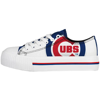 Women's FOCO Chicago Cubs Platform Canvas Shoes