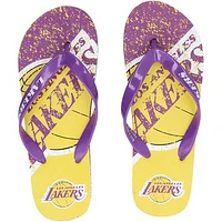 FOCO Los Angeles Lakers Big Logo Flip-Flops