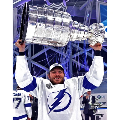 Luke Schenn Tampa Bay Lightning Unsigned 2020 Stanley Cup Champions Raising Photograph