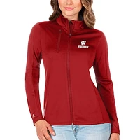 Women's Antigua Red Wisconsin Badgers Generation Full-Zip Jacket