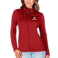 Women's Antigua Red Wisconsin Badgers Generation Full-Zip Jacket