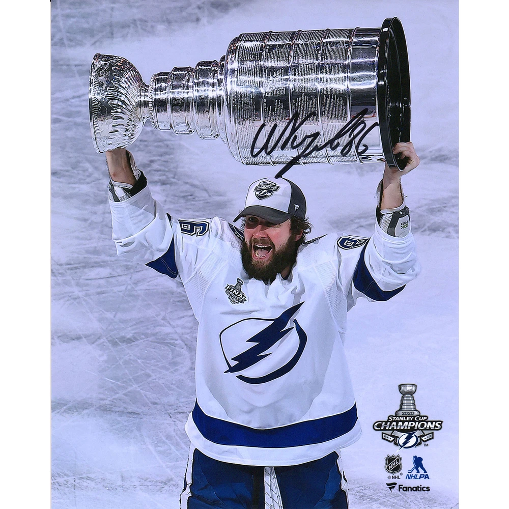 Nikita Kucherov Tampa Bay Lightning Autographed 8" x 10" 2020 Stanley Cup Champions Raising Cup Photograph