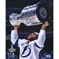 Brayden Point Tampa Bay Lightning Autographed 8" x 10" 2020 Stanley Cup Champions Raising Cup Photograph