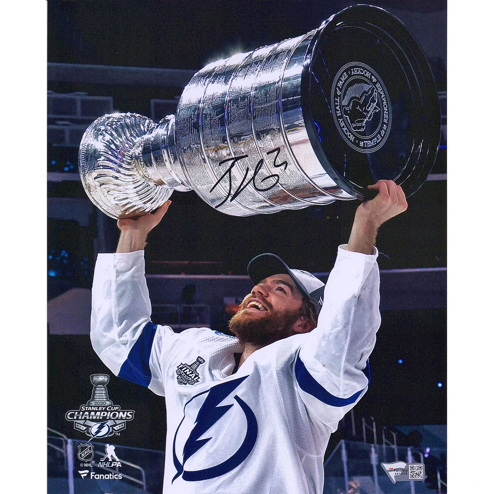 Brayden Point Tampa Bay Lightning Autographed 8" x 10" 2020 Stanley Cup Champions Raising Cup Photograph
