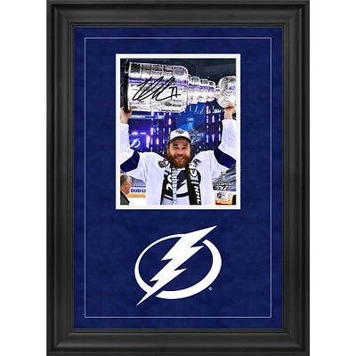 Victor Hedman Tampa Bay Lightning Deluxe Framed Autographed 8" x 10" 2020 Stanley Cup Champions Raising Cup Photograph