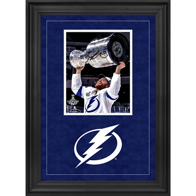 Brayden Point Tampa Bay Lightning Deluxe Framed Autographed 8" x 10" 2020 Stanley Cup Champions Raising Cup Photograph