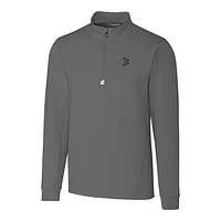 Men's Cutter & Buck Gray Beast Mode Traverse Half-Zip Pullover Sweatshirt
