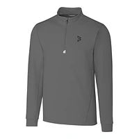 Men's Cutter & Buck Gray Beast Mode Traverse Half-Zip Pullover Sweatshirt