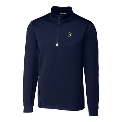 Men's Cutter & Buck Navy Beast Mode Traverse Half-Zip Pullover Sweatshirt