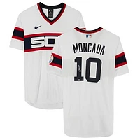 Yoan Moncada Chicago White Sox Autographed White Nike Authentic Throwback Jersey