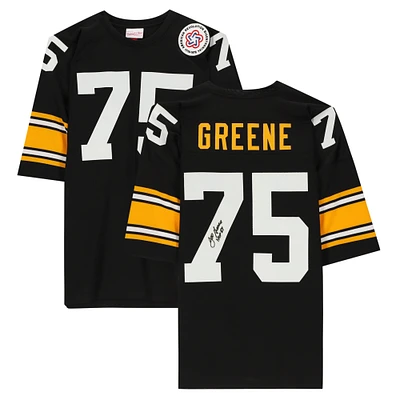 Joe Greene Pittsburgh Steelers Autographed Mitchell & Ness Black Authentic Jersey with "HOF 87" Inscription