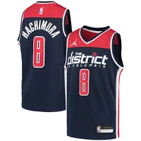 Youth Jordan Brand Rui Hachimura Navy Washington Wizards 2020/21 Swingman Player Jersey - Statement Edition