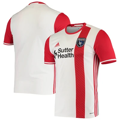 Men's adidas White San Jose Earthquakes Replica Away Jersey