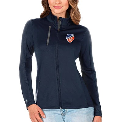 Women's Antigua Navy/Silver FC Cincinnati Generation Full-Zip Jacket