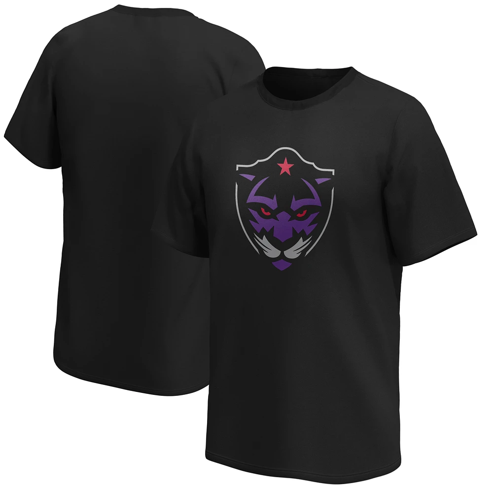 Youth Panther City Lacrosse Club Black Primary Logo T-Shirt