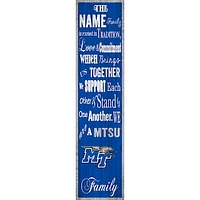 MTSU Blue Raiders 6'' x 24'' Personalized Family Banner Sign