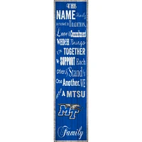 MTSU Blue Raiders 6'' x 24'' Personalized Family Banner Sign