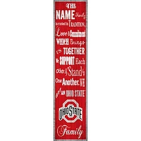 Ohio State Buckeyes 6'' x 24'' Personalized Family Banner Sign
