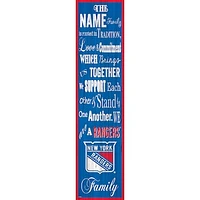 New York Rangers 6'' x 24'' Personalized Family Banner Sign