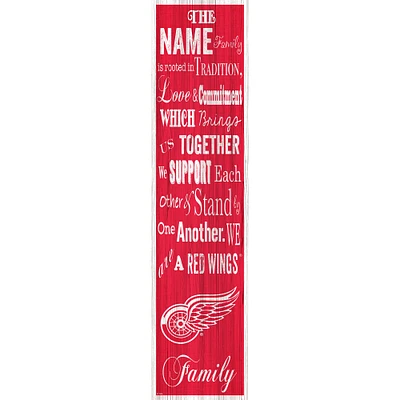 Detroit Red Wings 6'' x 24'' Personalized Family Banner Sign