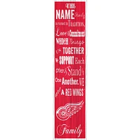 Detroit Red Wings 6'' x 24'' Personalized Family Banner Sign