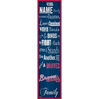 Atlanta Braves 6'' x 24'' Personalized Family Banner Sign