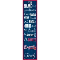 Atlanta Braves 6'' x 24'' Personalized Family Banner Sign