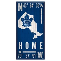 Toronto Maple Leafs 6'' x 12'' Team Coordinate Sign