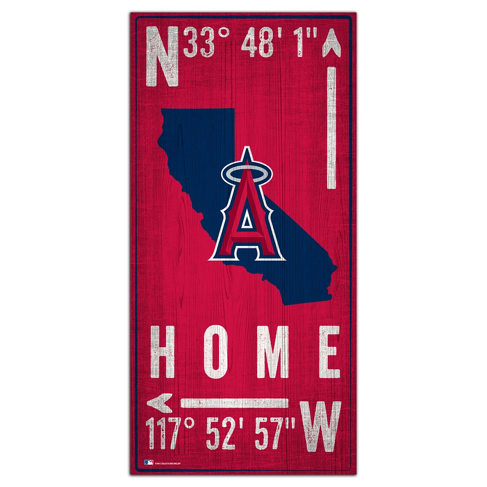 Los Angeles Angels 6'' x 12'' Team Coordinate Sign