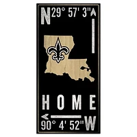 New Orleans Saints 6'' x 12'' Team Coordinate Sign