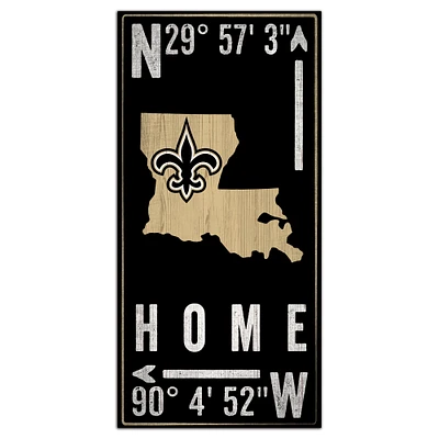 New Orleans Saints 6'' x 12'' Team Coordinate Sign