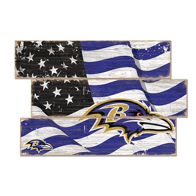 Baltimore Ravens 3-Plank Team Flag