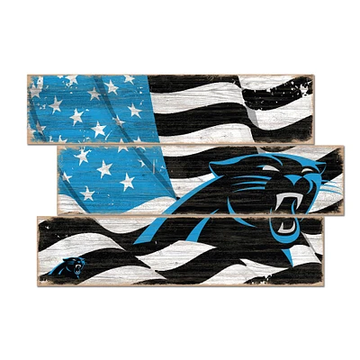 Carolina Panthers 3-Plank Team Flag