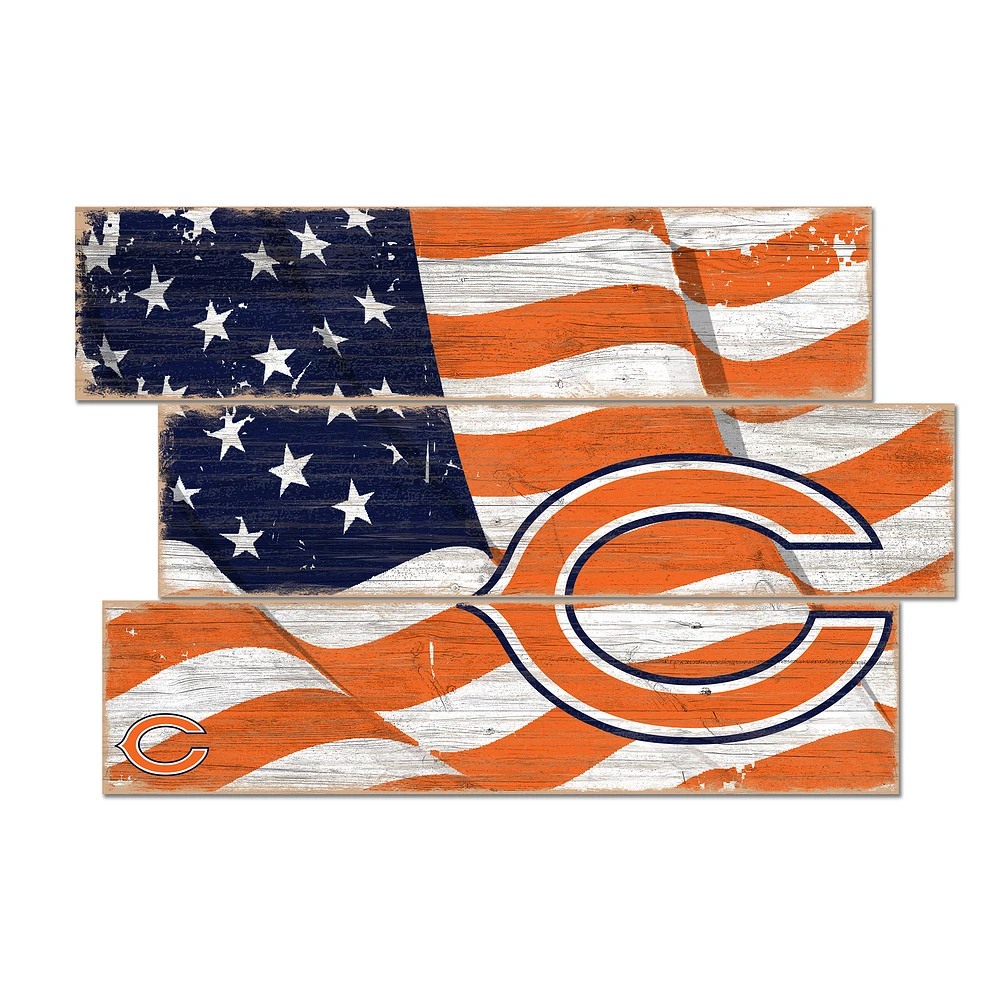 Chicago Bears 3-Plank Team Flag