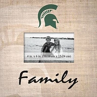 Michigan State Spartans 10'' x 10'' Burlap Pattern Frame