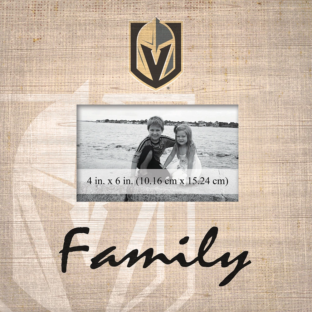 Vegas Golden Knights 10'' x 10'' Burlap Pattern Frame