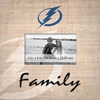 Tampa Bay Lightning 10'' x 10'' Burlap Pattern Frame