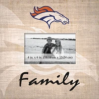 Denver Broncos 10'' x 10'' Burlap Pattern Frame