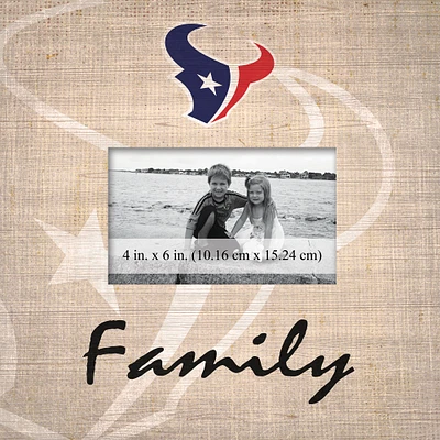 Houston Texans 10'' x 10'' Burlap Pattern Frame